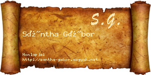 Sántha Gábor névjegykártya