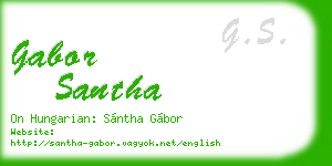 gabor santha business card